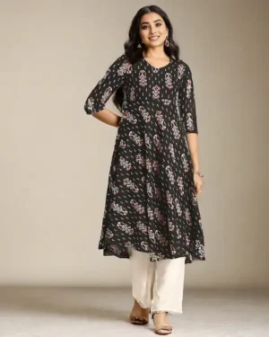 Anouk Women Abstract Printed A-line Kurta